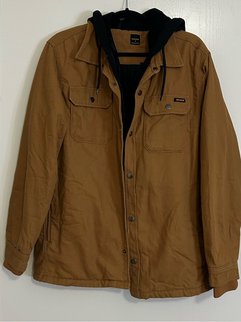 Brahma Men's Field Jacket with Black Hood in Brown